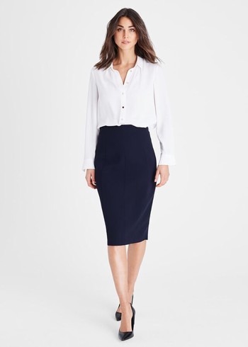 Phase Eight Isabella City Skirts Navy Canada | QOAGYU-061